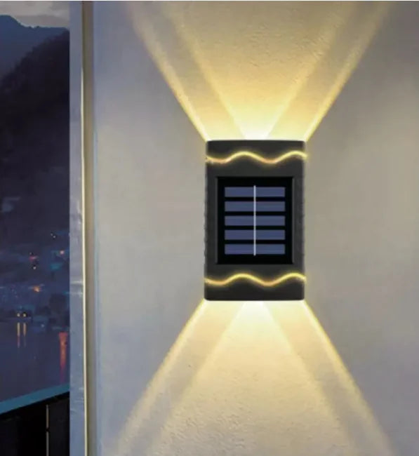 Stylische solarbetriebenen LED-Wandleuchte