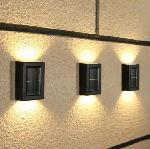 Stylische solarbetriebenen LED-Wandleuchte