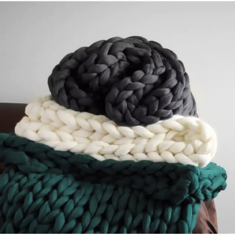 Chunky Merino Wolldecke – Stilvoll, weich & fotogen