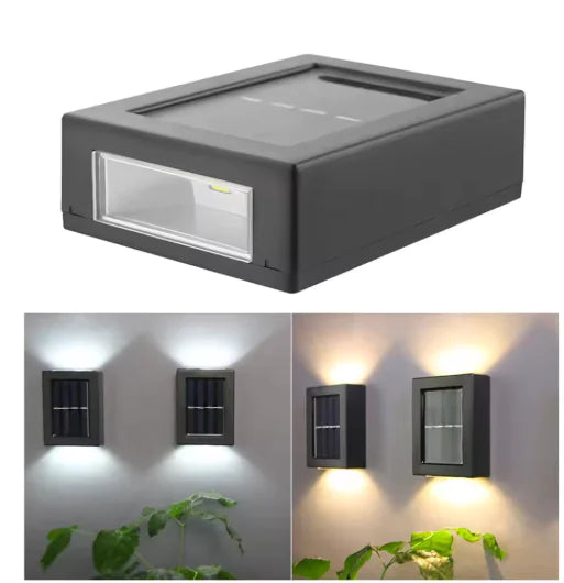 Stylische solarbetriebenen LED-Wandleuchte