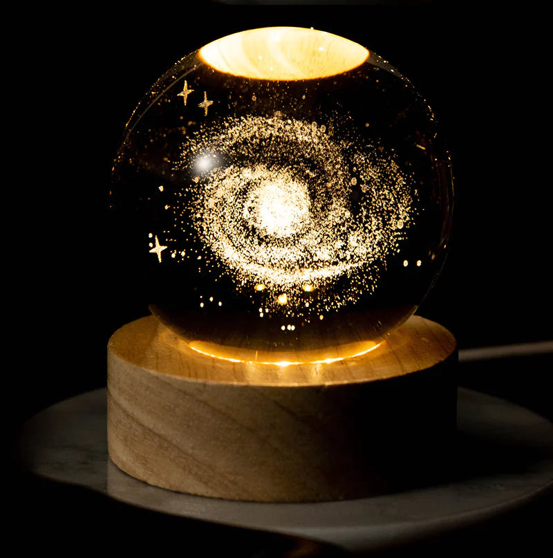 3D-Sonnensystem-Kristallkugel-Lampe