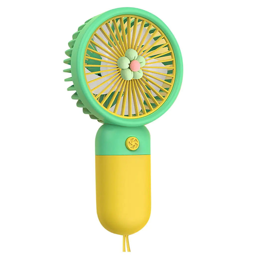 Tragbarer USB-Ventilator im Cartoon-Stil – Mini-Ventilator für unterwegs