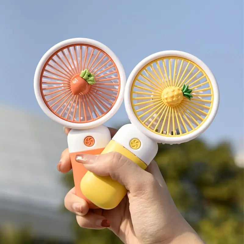 Tragbarer USB-Ventilator im Cartoon-Stil – Mini-Ventilator für unterwegs