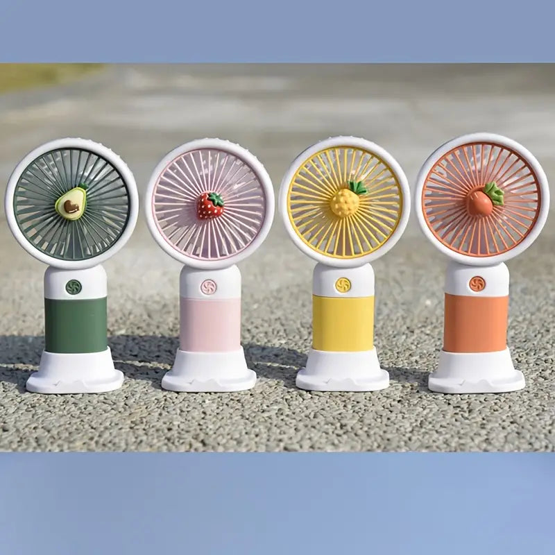 Tragbarer USB-Ventilator im Cartoon-Stil – Mini-Ventilator für unterwegs