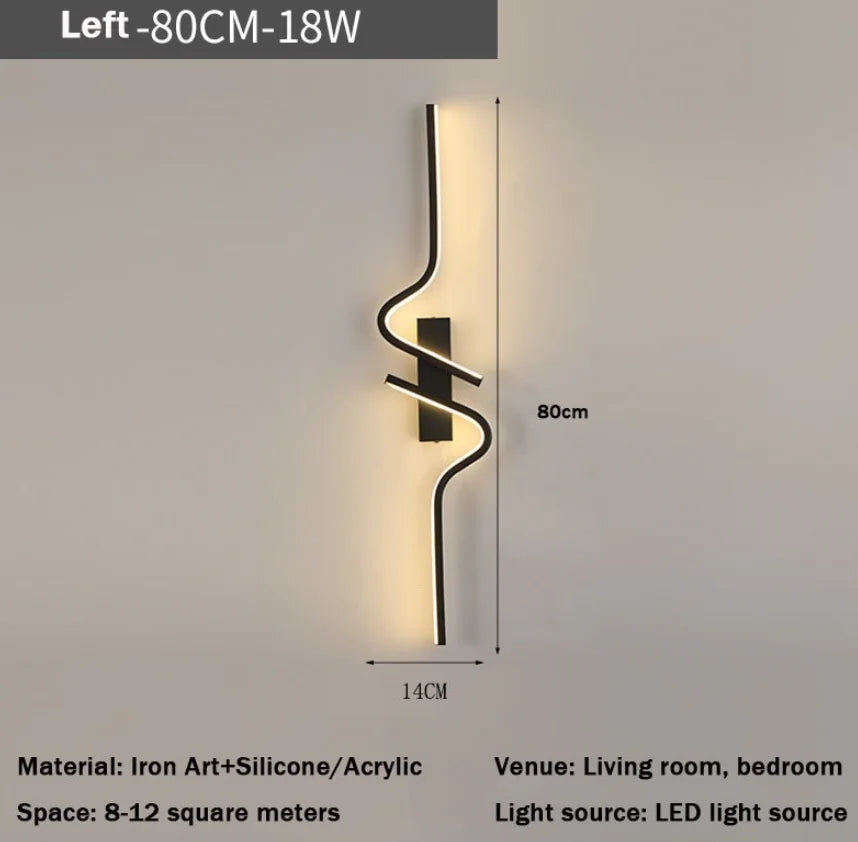 Stylische minimalistische Wandleuchte