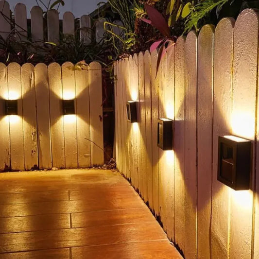 Stylische solarbetriebenen LED-Wandleuchte