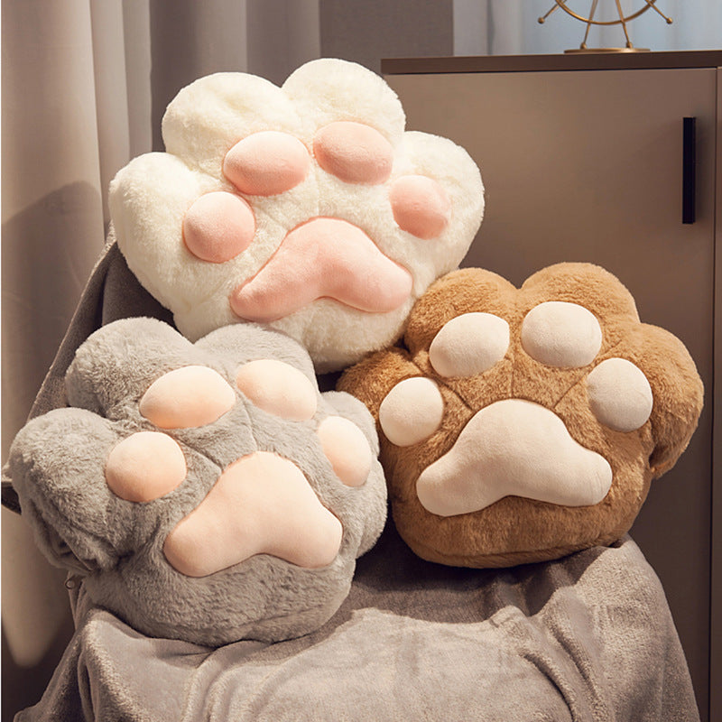 2-in-1 Kissen & Decke – Kuschel-Set mit Katzenpfoten