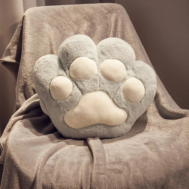 2-in-1 Kissen & Decke – Kuschel-Set mit Katzenpfoten