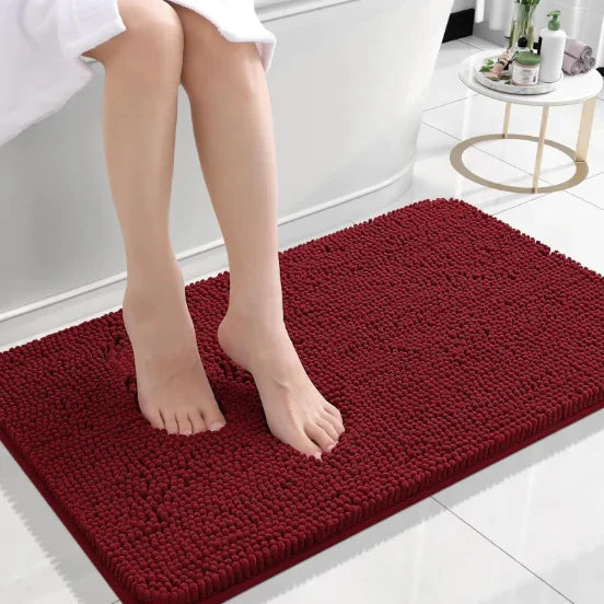Weiche Chenille-Badematte aus Langwolle