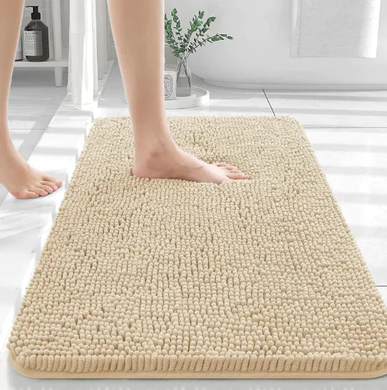 Weiche Chenille-Badematte aus Langwolle