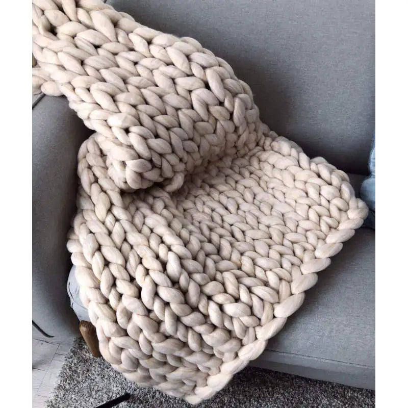 Chunky Merino Wolldecke – Stilvoll, weich & fotogen