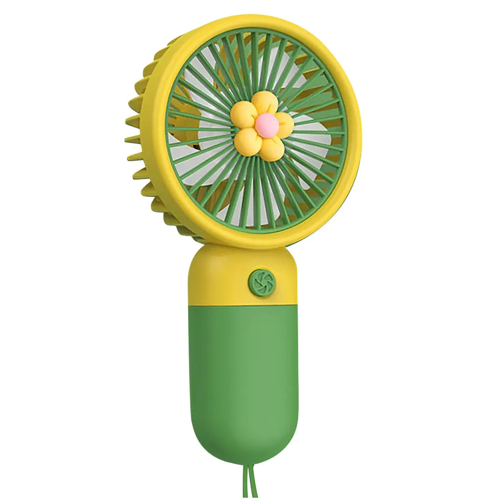 Tragbarer USB-Ventilator im Cartoon-Stil – Mini-Ventilator für unterwegs