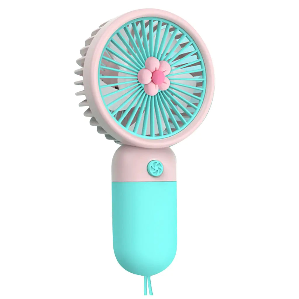Tragbarer USB-Ventilator im Cartoon-Stil – Mini-Ventilator für unterwegs