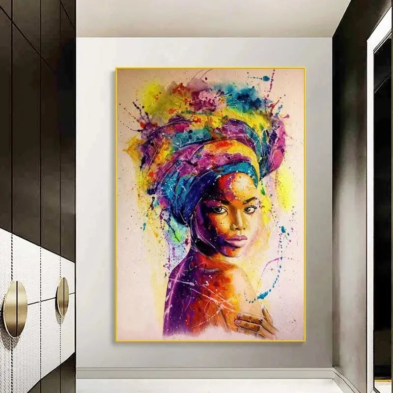 Graffiti-Kunstposter „Afrikanische Frau“ – Ausdrucksstark & Modern