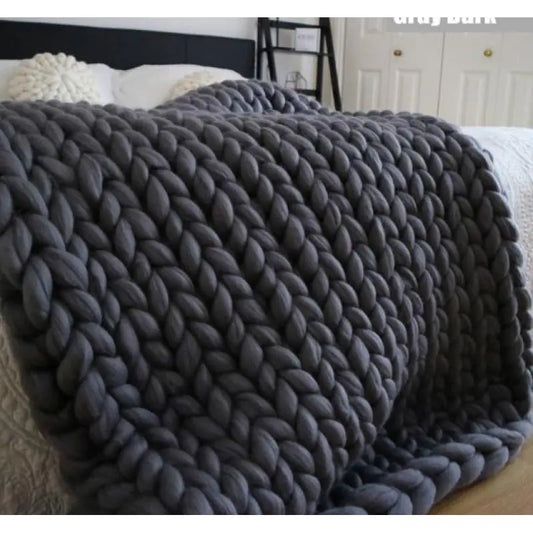 Chunky Merino Wolldecke – Stilvoll, weich & fotogen