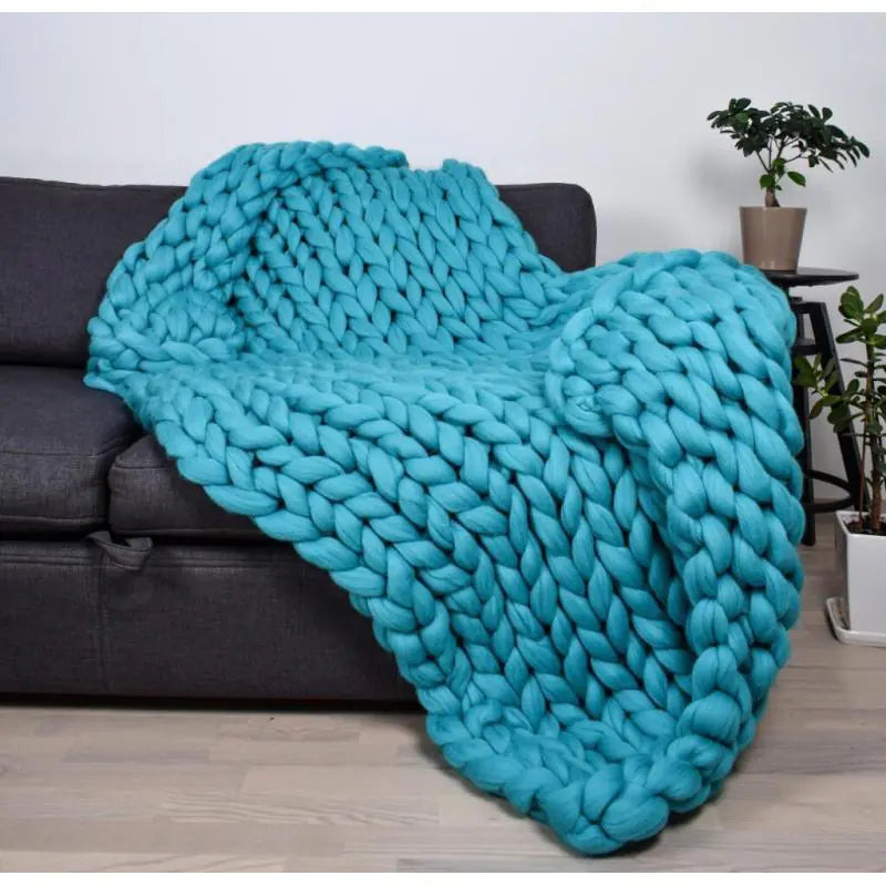 Chunky Merino Wolldecke – Stilvoll, weich & fotogen