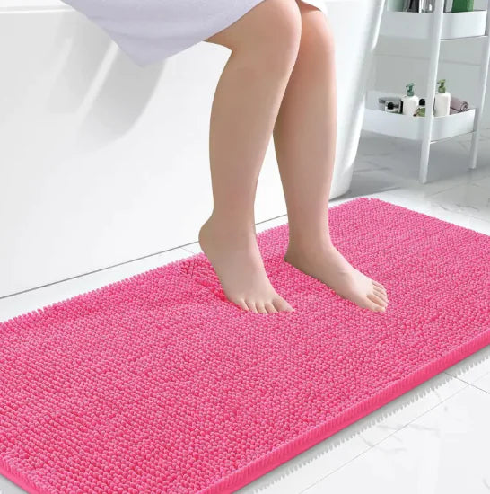 Weiche Chenille-Badematte aus Langwolle