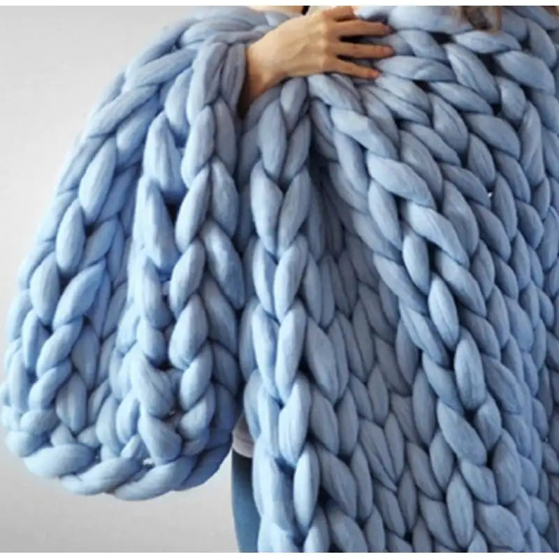 Chunky Merino Wolldecke – Stilvoll, weich & fotogen