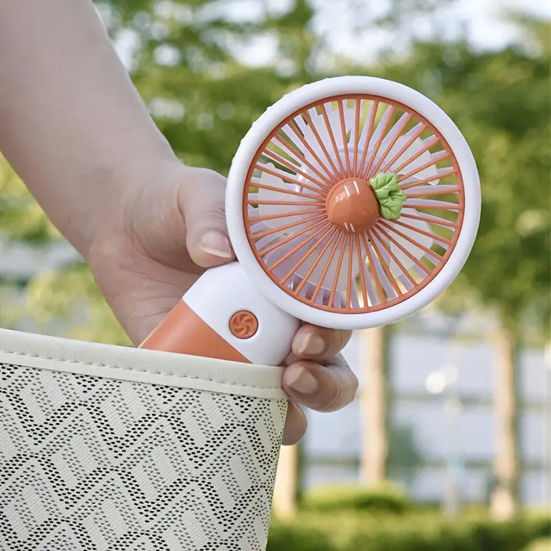 Tragbarer USB-Ventilator im Cartoon-Stil – Mini-Ventilator für unterwegs