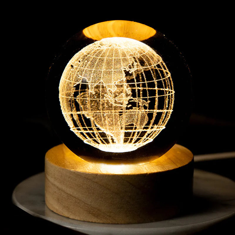 3D-Sonnensystem-Kristallkugel-Lampe