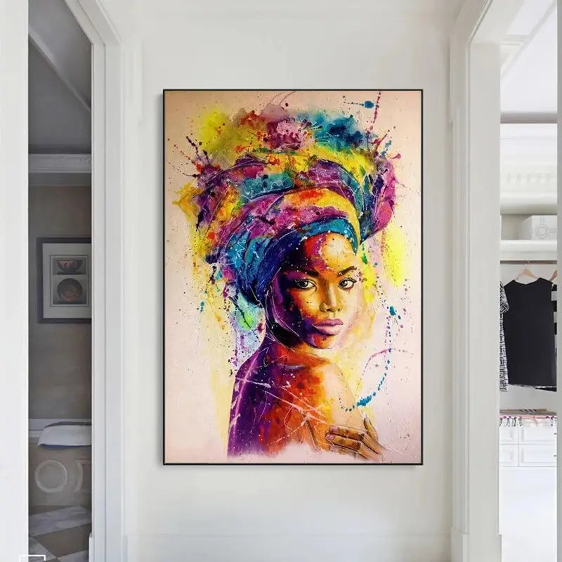 Graffiti-Kunstposter „Afrikanische Frau“ – Ausdrucksstark & Modern