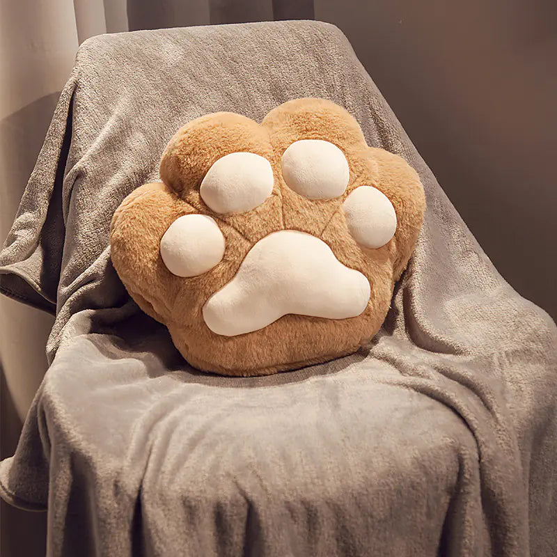 2-in-1 Kissen & Decke – Kuschel-Set mit Katzenpfoten