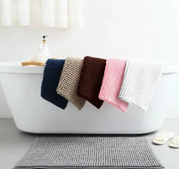 Weiche Chenille-Badematte aus Langwolle