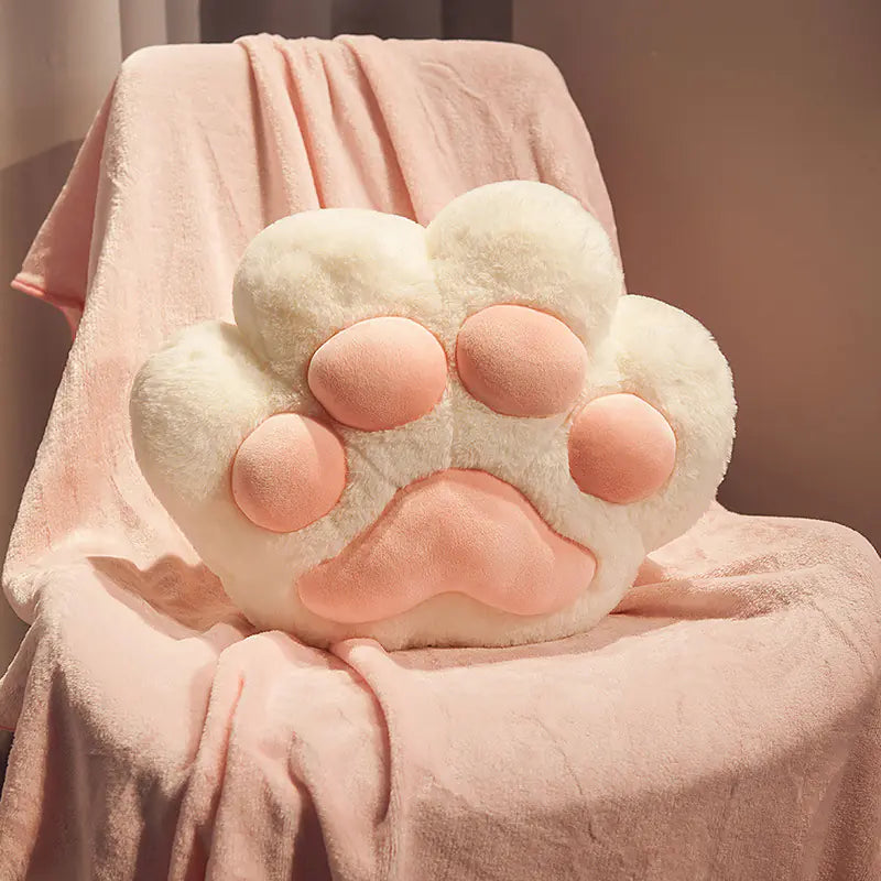2-in-1 Kissen & Decke – Kuschel-Set mit Katzenpfoten