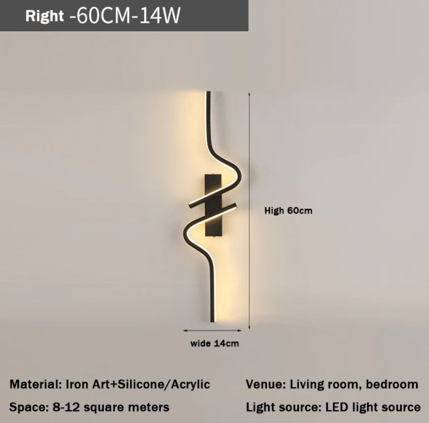 Stylische minimalistische Wandleuchte
