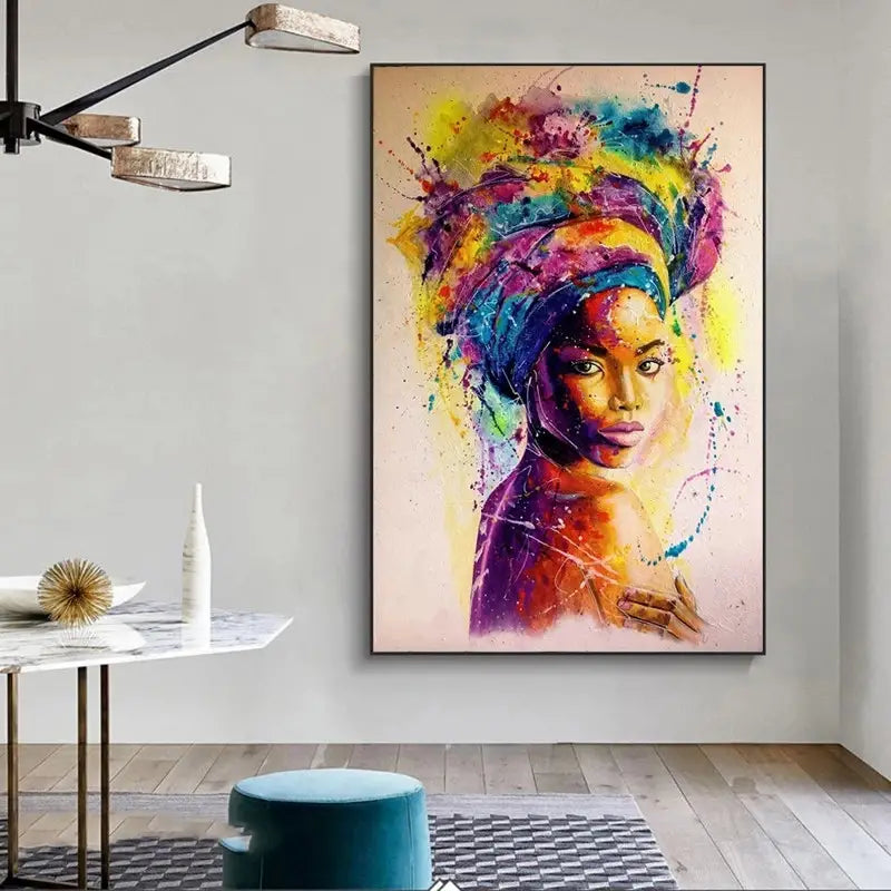 Graffiti-Kunstposter „Afrikanische Frau“ – Ausdrucksstark & Modern