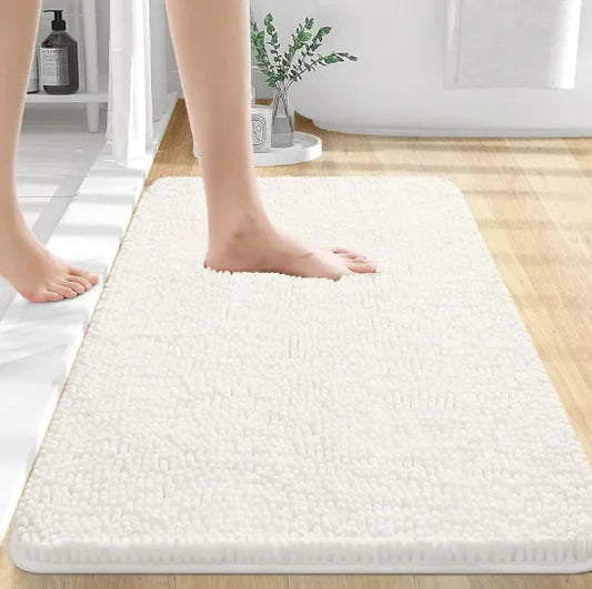 Weiche Chenille-Badematte aus Langwolle