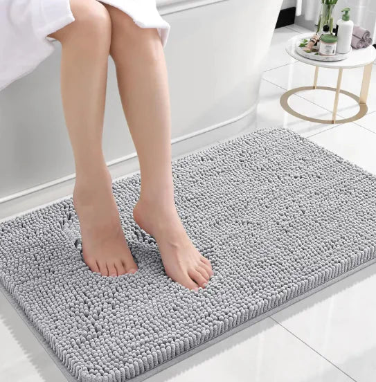 Weiche Chenille-Badematte aus Langwolle