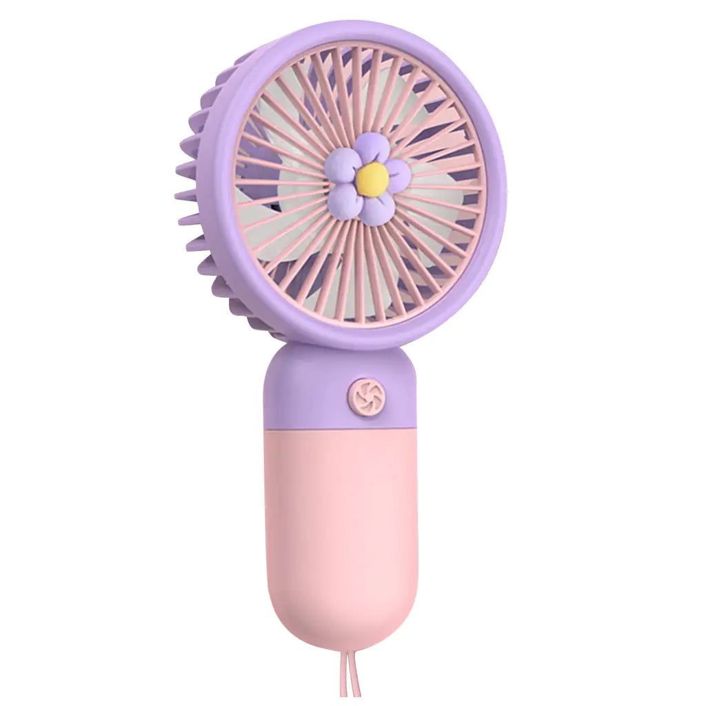 Tragbarer USB-Ventilator im Cartoon-Stil – Mini-Ventilator für unterwegs