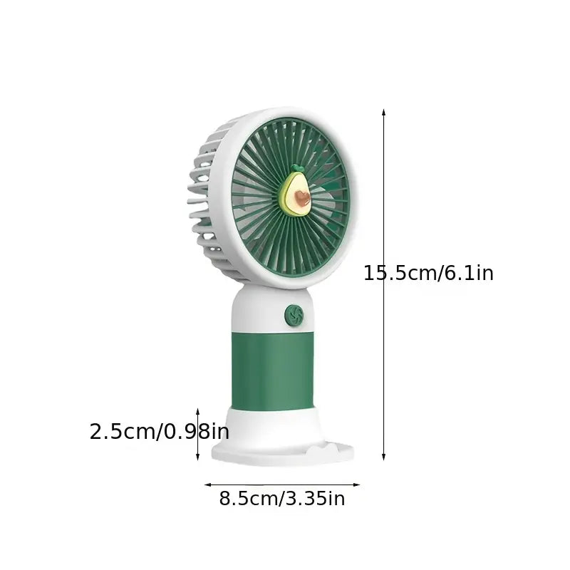 Tragbarer USB-Ventilator im Cartoon-Stil – Mini-Ventilator für unterwegs