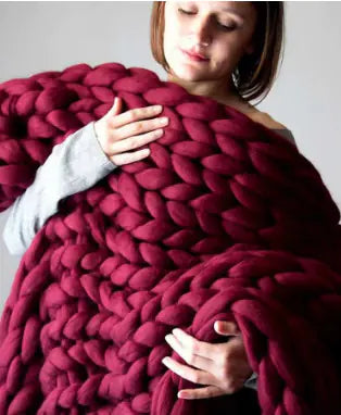 Chunky Merino Wolldecke – Stilvoll, weich & fotogen