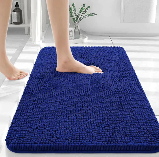Weiche Chenille-Badematte aus Langwolle