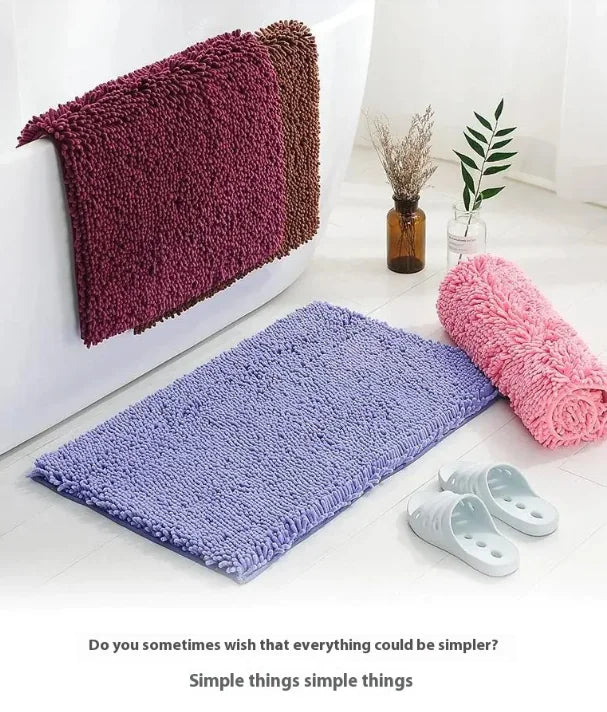 Weiche Chenille-Badematte aus Langwolle