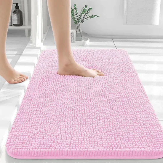 Weiche Chenille-Badematte aus Langwolle